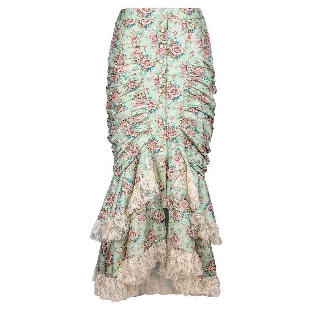 Attitude Corsets - Flower mermaid skirt Jupe - Vert